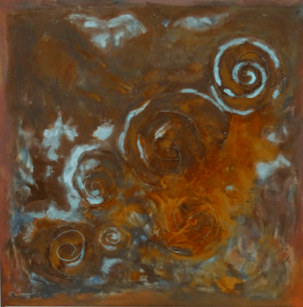 Kupferspiralen - 100 x 100 cm